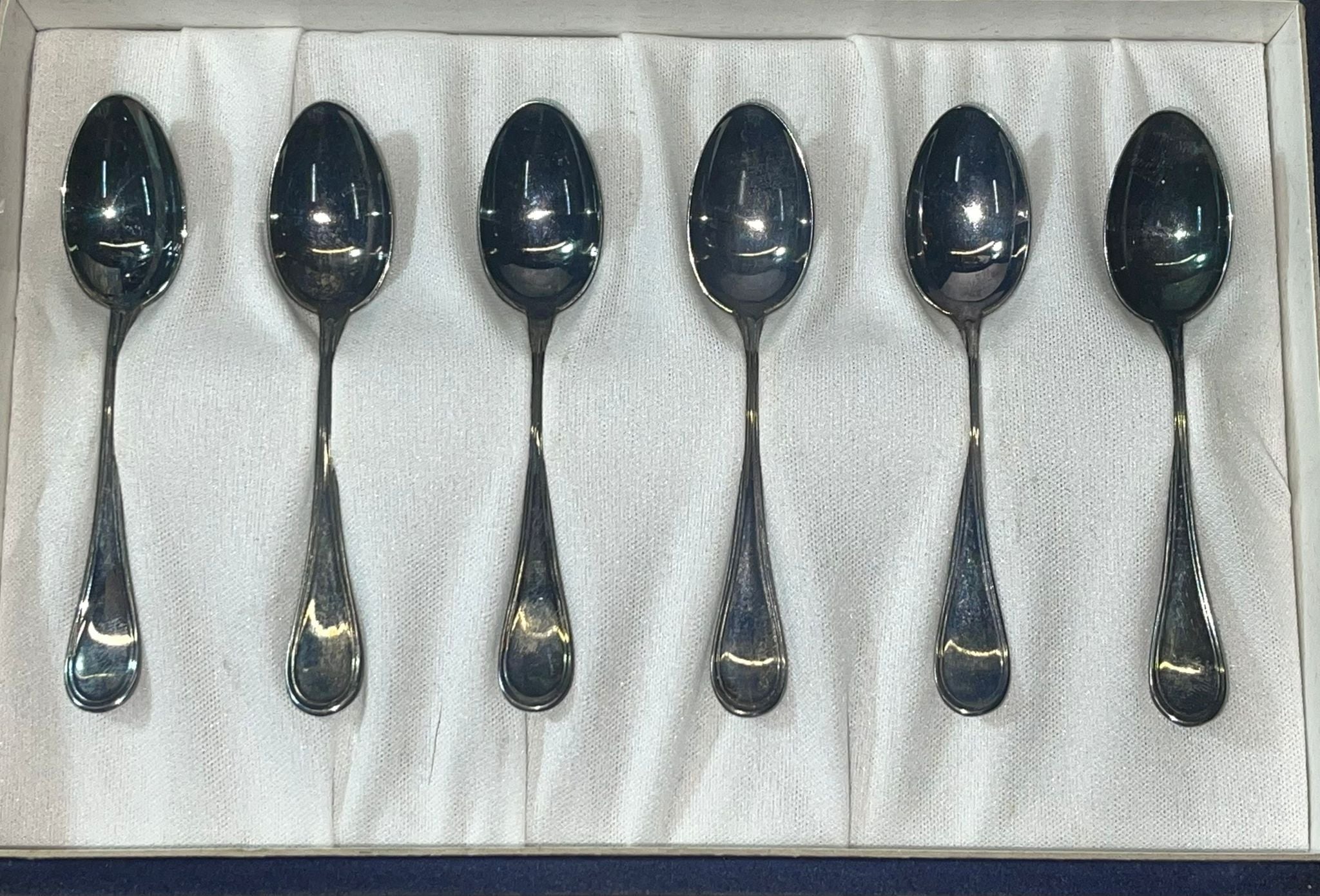 Argenteria Italiana in Argento 800 – Servizio Completo di 6 Cucchiaini con custodia originale